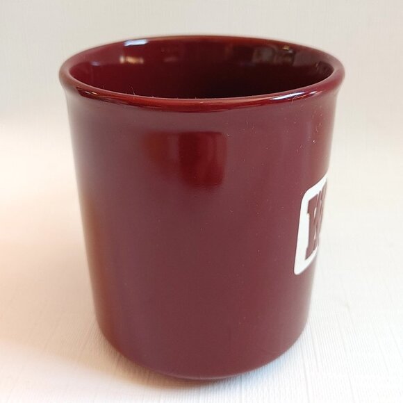 Wendys Wendy's Hamburgers Mug Coffee Cup Maroon Red White Logo - Picture 4 of 6